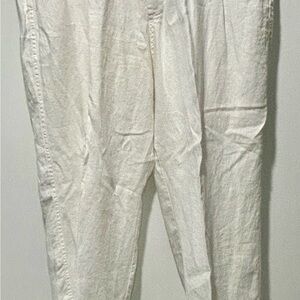 Men's White Linen Pants